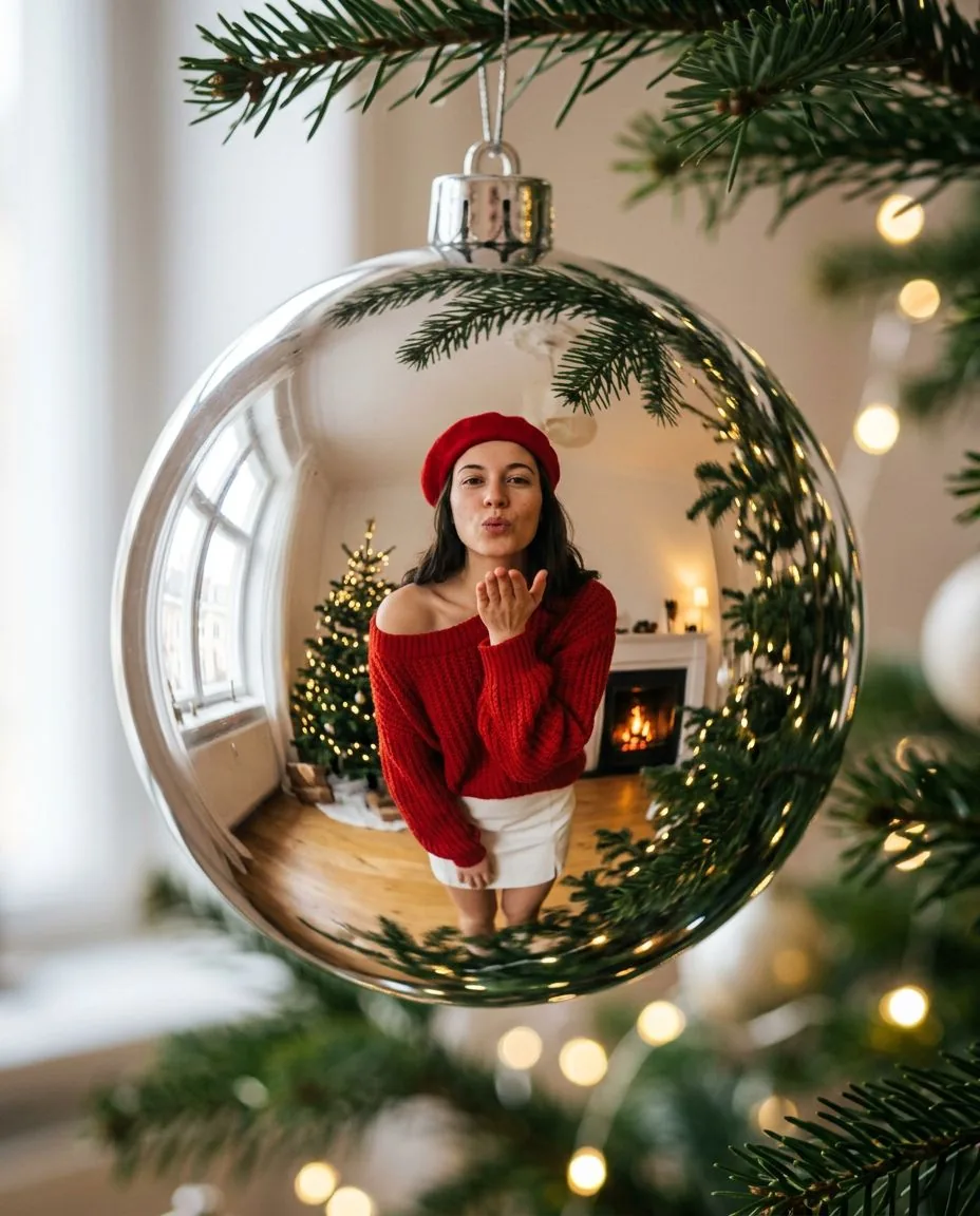 Christmas tree bauble — Made with a template